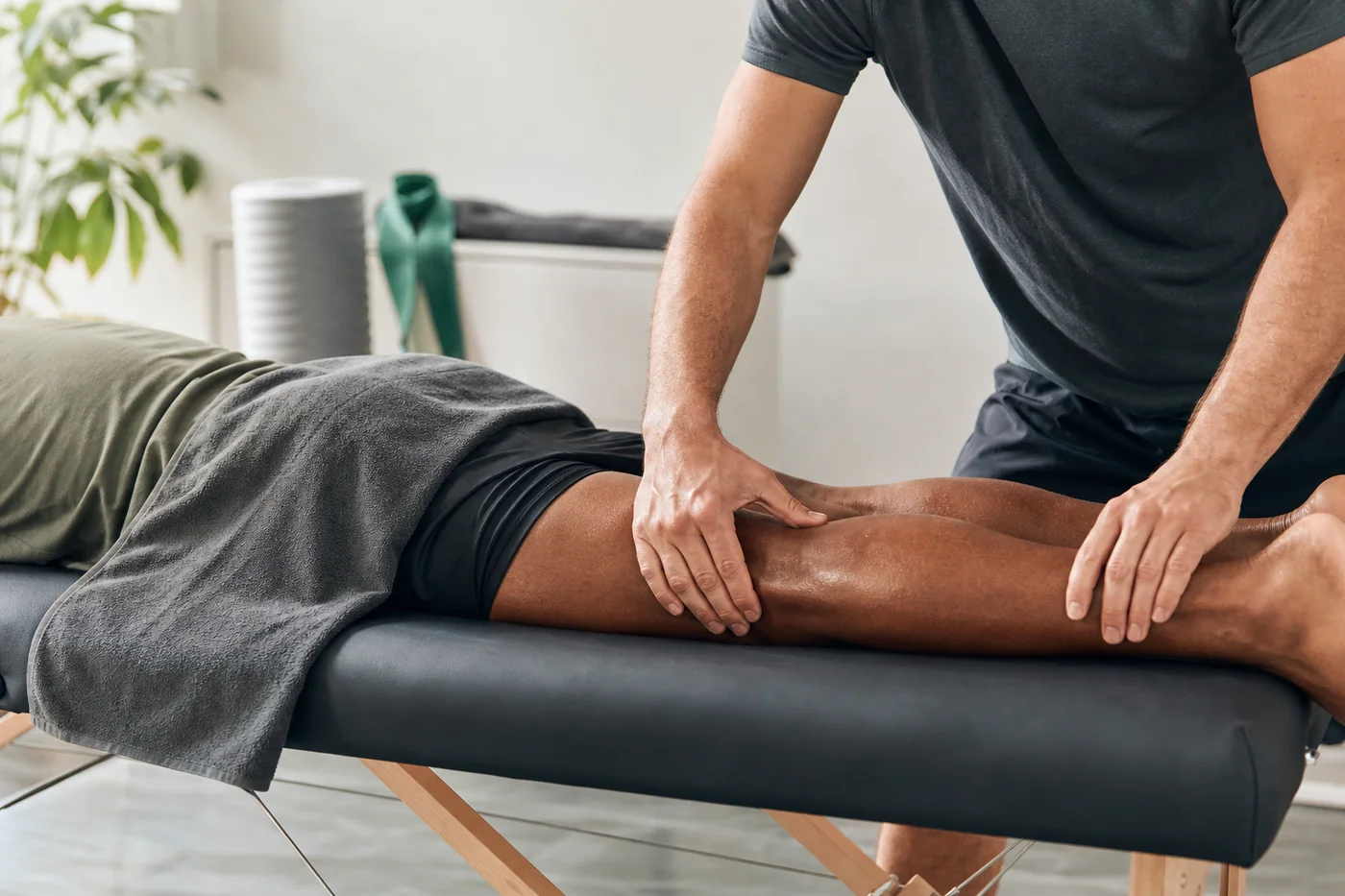Sports massage for the legs